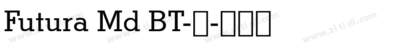 Futura Md BT-中字体转换